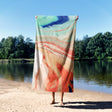 Liquid Marble Abstract Custom Design Coloured Novelty Beach Bath Sheet Towel
