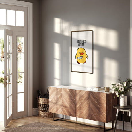 Personalised Dont Duck With Me Design Custom Name Wall Art Poster Print Decor