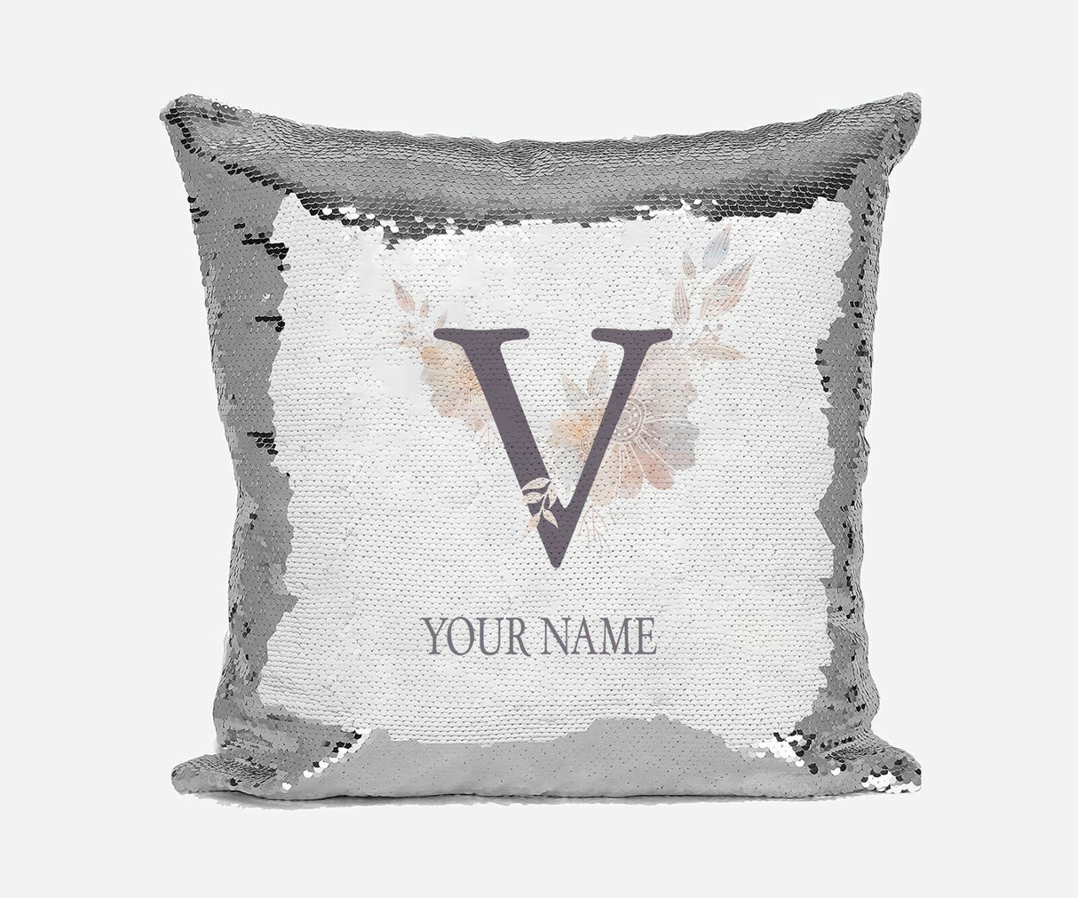 Personalised Misty Dusty Pastel Alphabet Sequin Magic Cushion Cover+Pillow Kids
