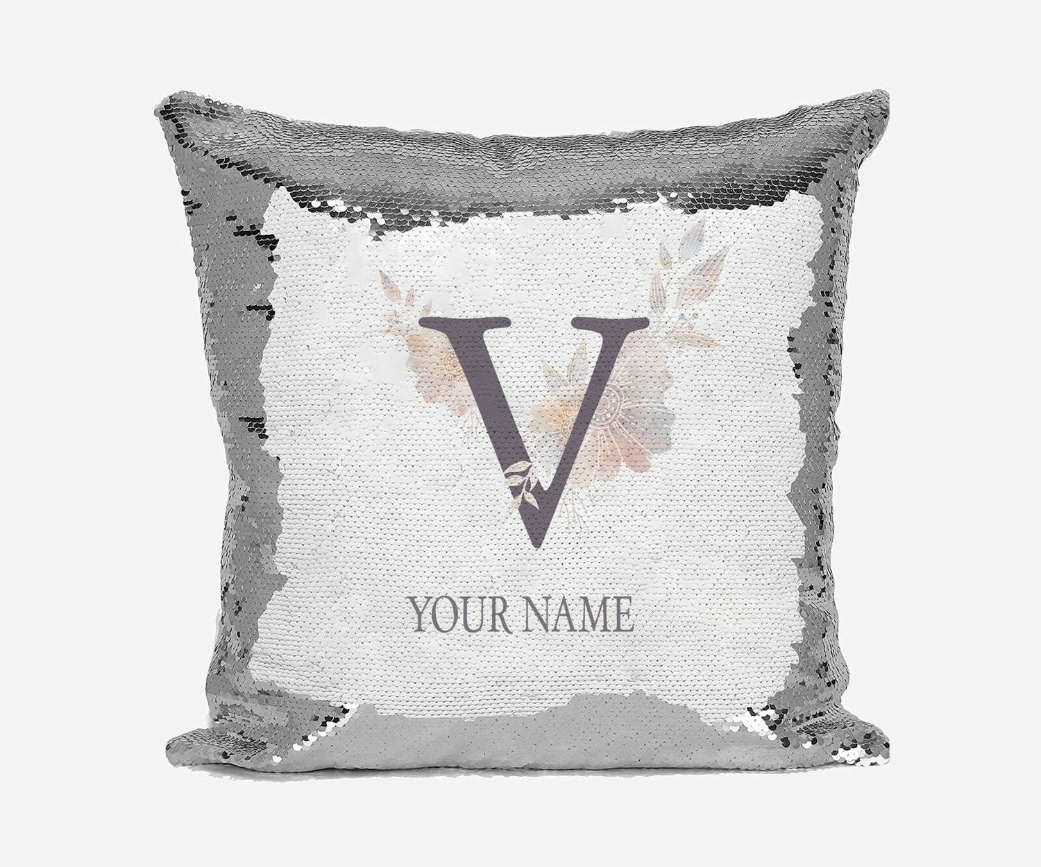 Personalised Misty Dusty Pastel Alphabet Sequin Magic Cushion Cover+Pillow Kids