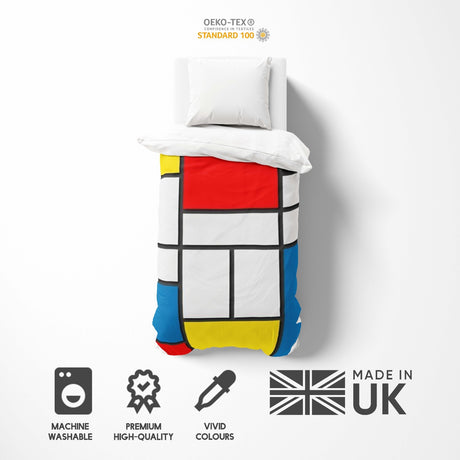 Piet Mondrian Art Artists Custom Made Soft Single Size Novelty Bed Duvet Cover