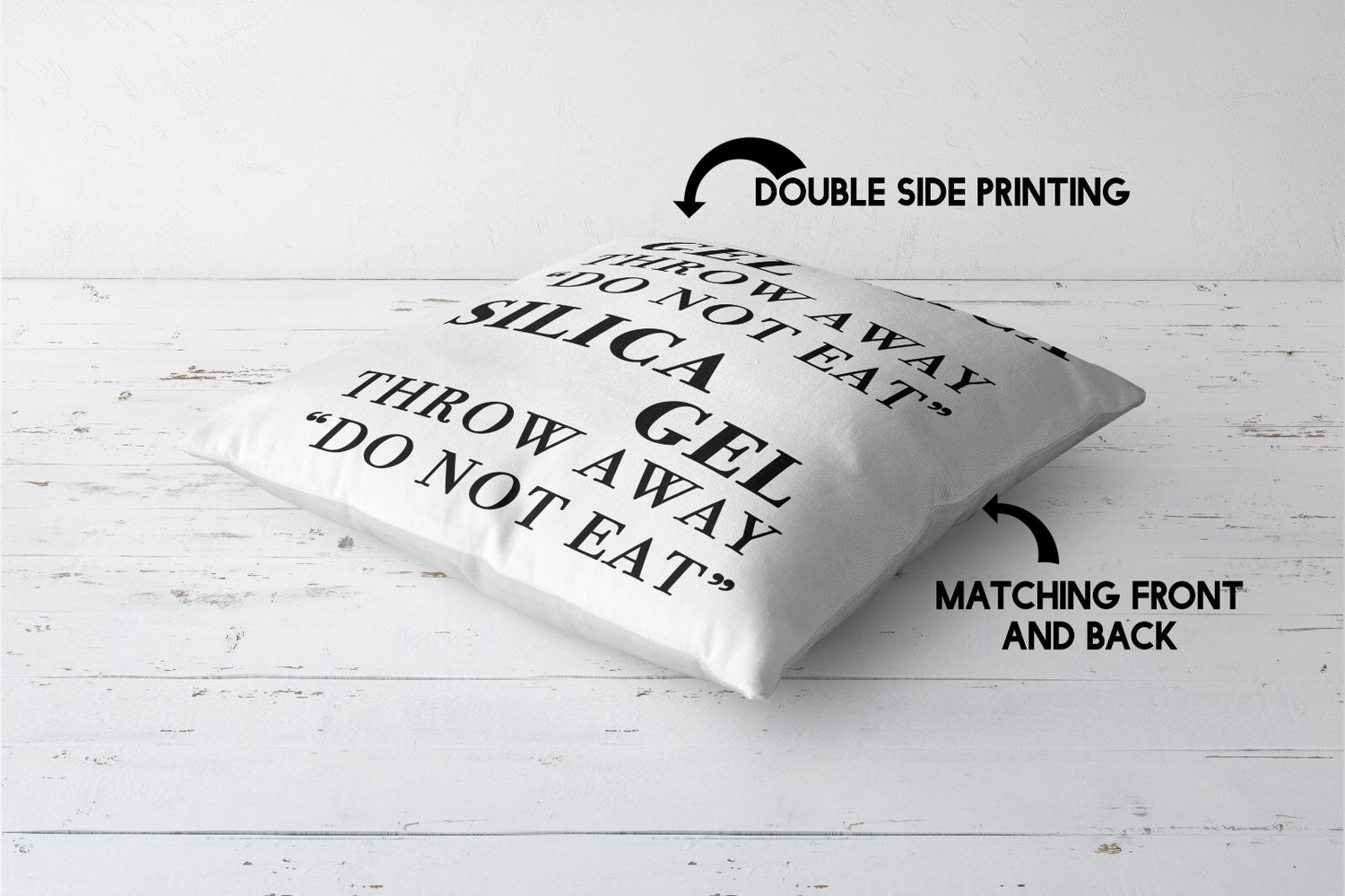 Silica Gel Funny Prank Cheeky Novelty Joke Square Fill Zip Close Cushion Throw