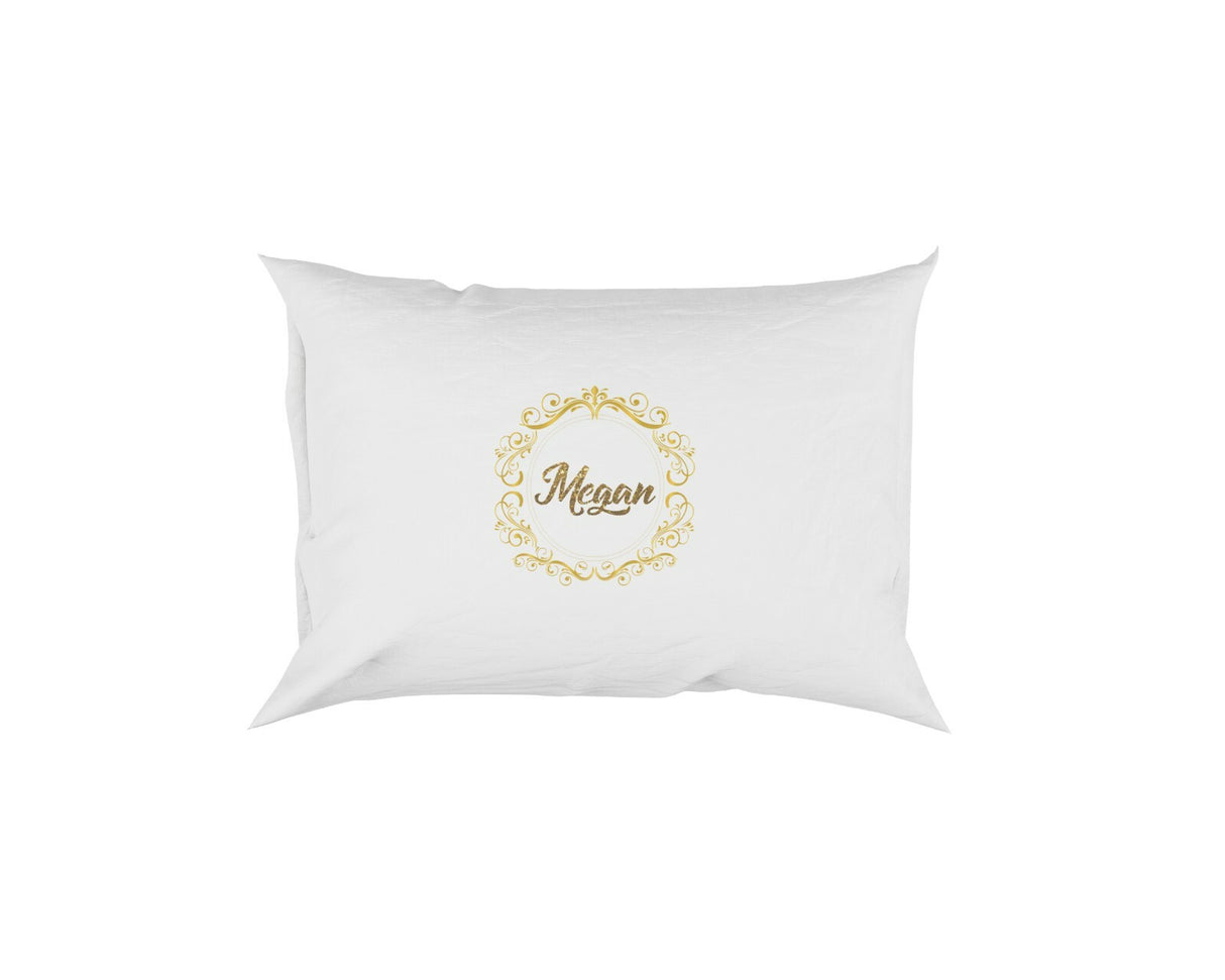 Personalised Name Royal Scroll Border Soft Pillowcase Pillow Case Cover