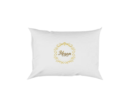 Personalised Name Royal Scroll Border Soft Pillowcase Pillow Case Cover