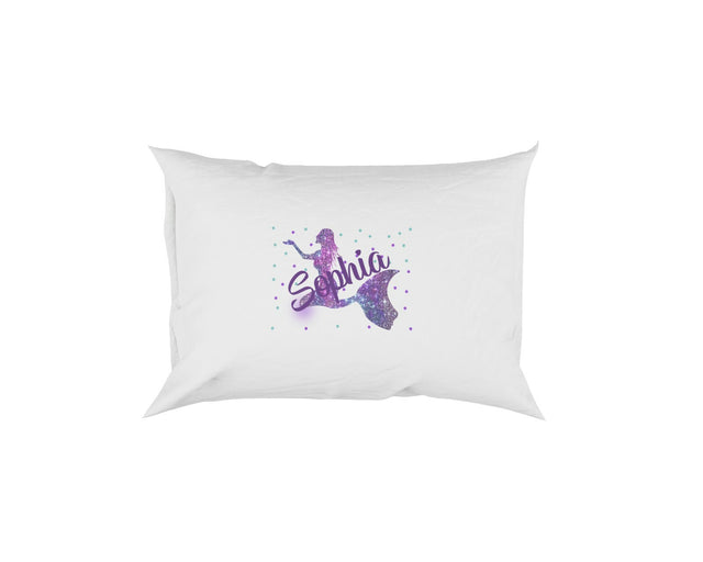 Personalised Name Mermaid Galaxy Soft Pillowcase Pillow Case Cover