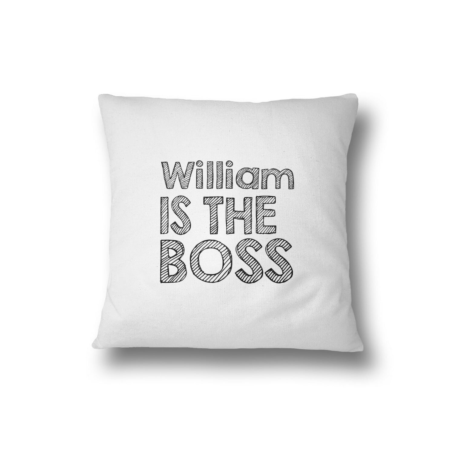 Set of 2 His & Hers The Real Boss Novelty Funny Personalised Filled Soft Cushion