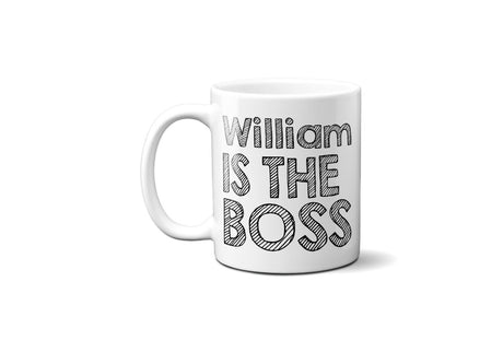 Set of 2 His & Hers The Real Boss Novelty Funny Personalised Coffee Mug Tea