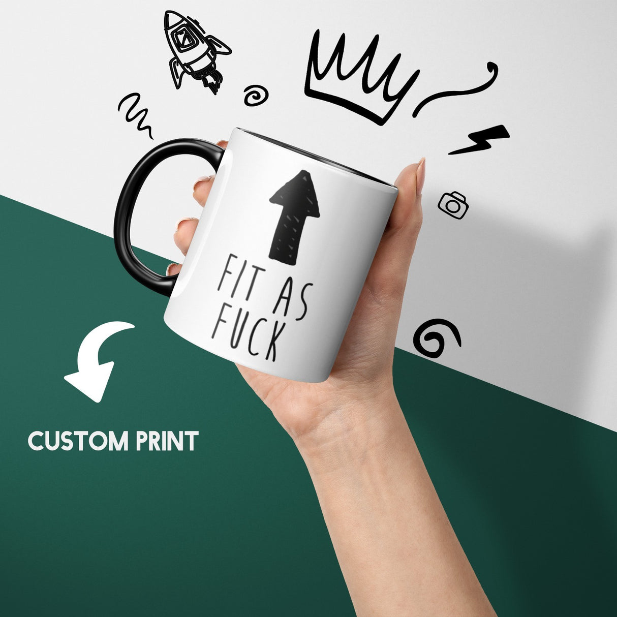 Fit As F*ck Heat Sensitive Magic Colour Changing Mug Rude Funny Gift Novelty Cup