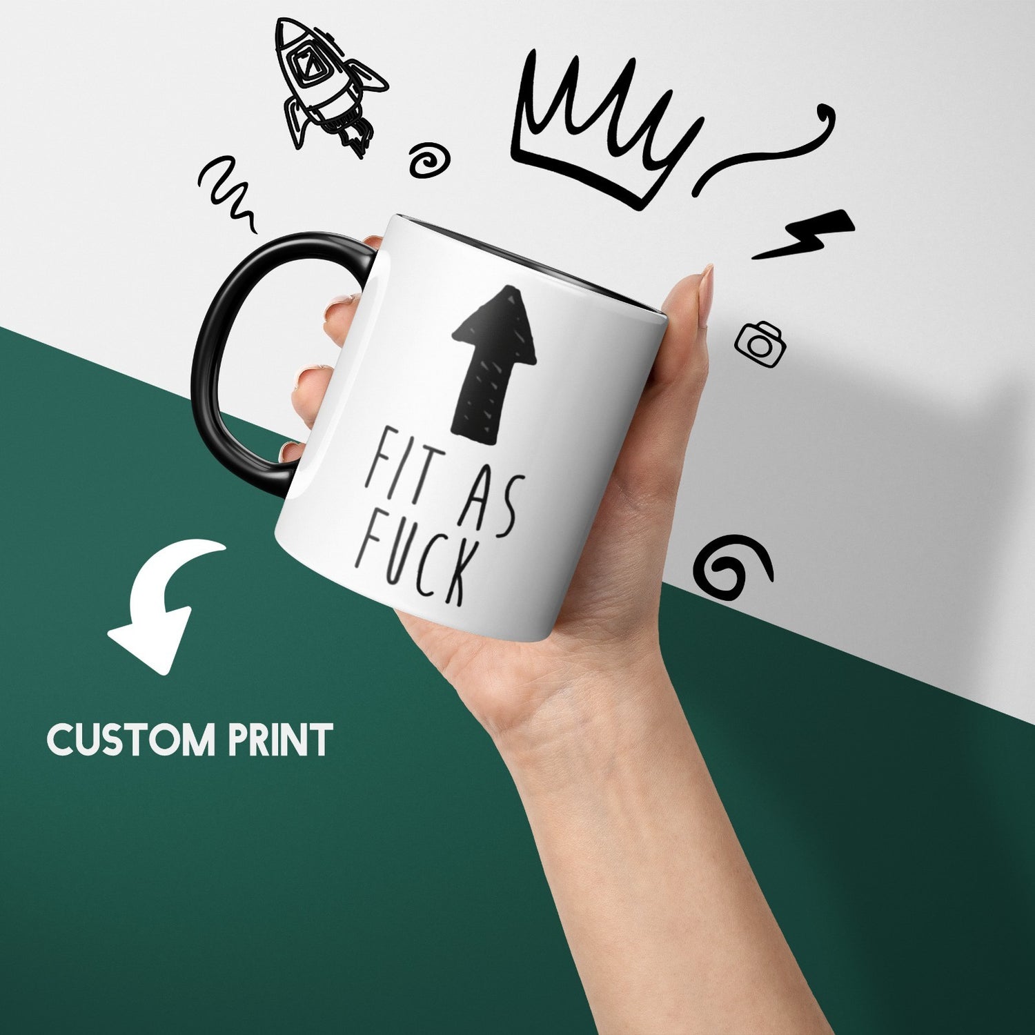 Fit As F*ck Heat Sensitive Magic Colour Changing Mug Rude Funny Gift Novelty Cup