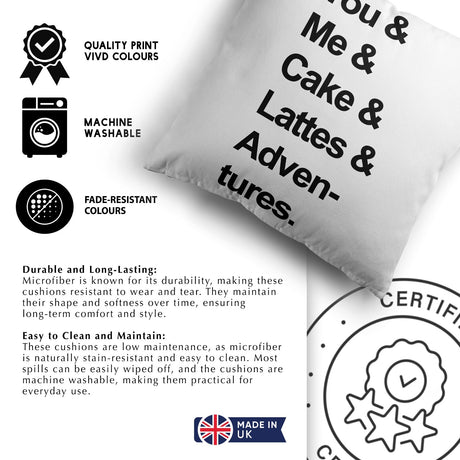 My Favourite Things Text Personalised Novelty Soft Square Filled Cushion Throw