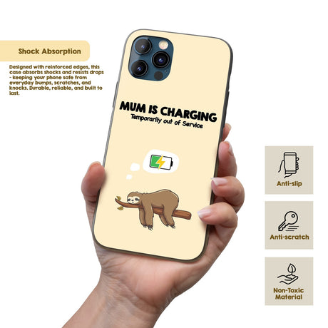 Mum Is Charging Funny Animal Personalised Custom Cover Printed iPhone Black Case