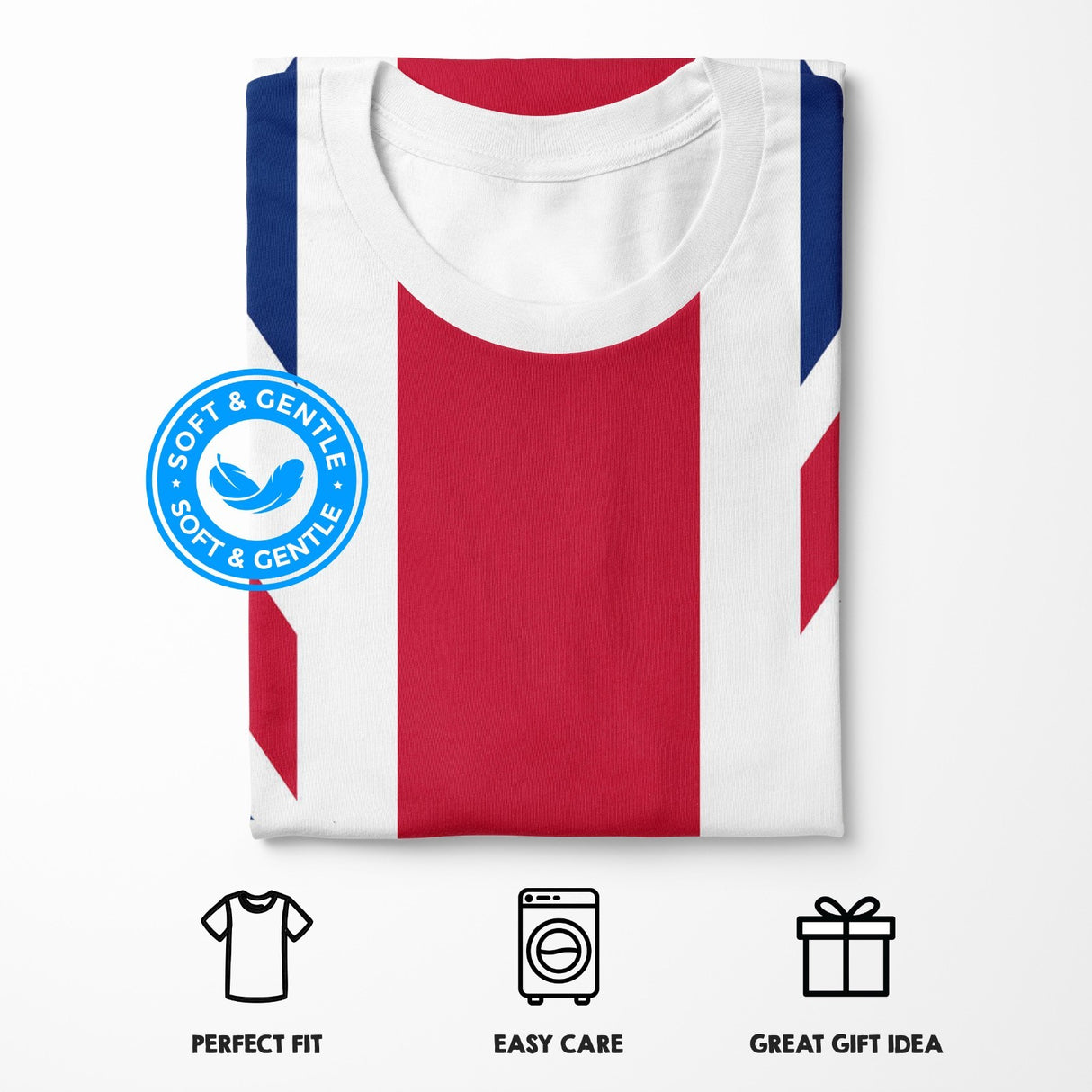 Custom GB Union Jack Flag All-Over Printed Unisex T-Shirt Patriotic Tee Gift