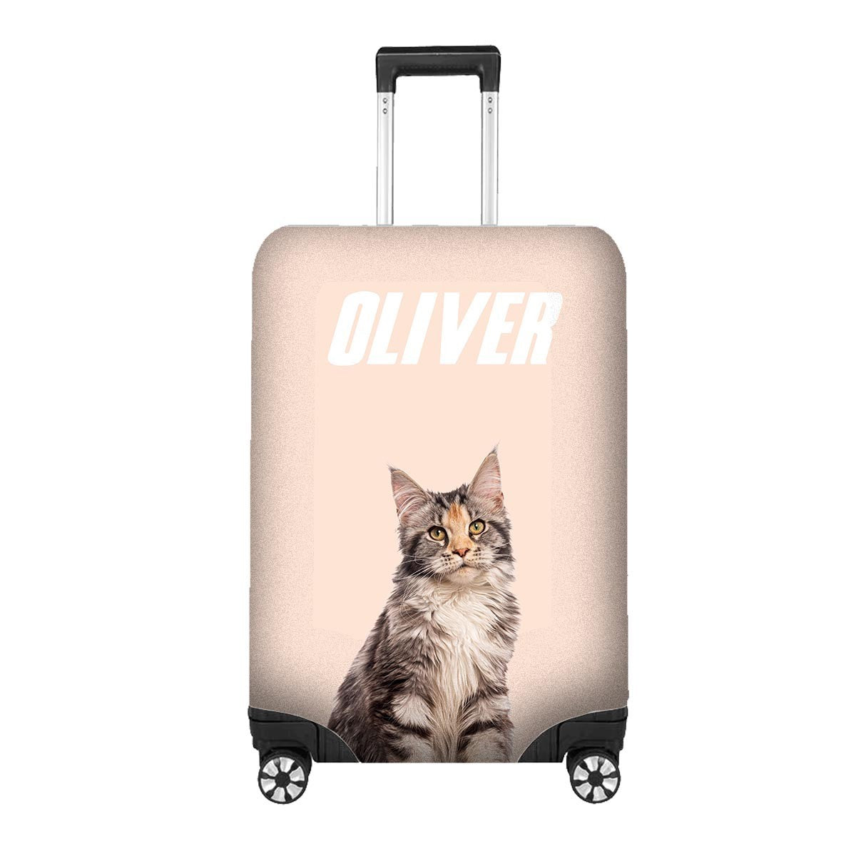 Pet Photo Name Custom Gift Travel Luggage Cover Personalise Suitcase Wrap Unique
