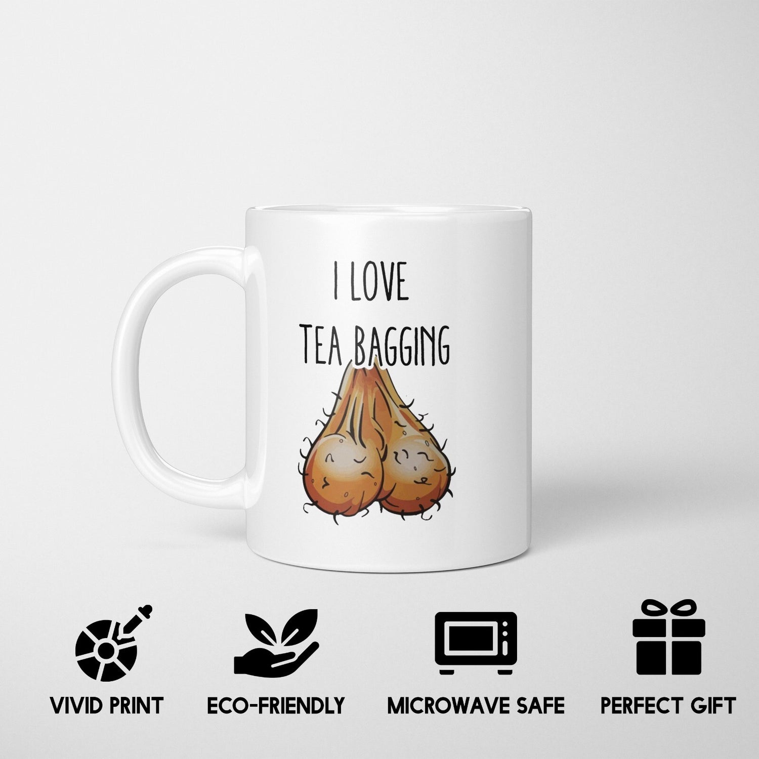 I Love Tea Bagging Rude Funny Cheeky Gift Coffee Tea Mug Coaster Option Him Her