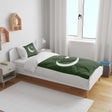 Pakistan Flag Design Gift Custom Toddler Cot Bed Duvet Cover + Pillowcase Set