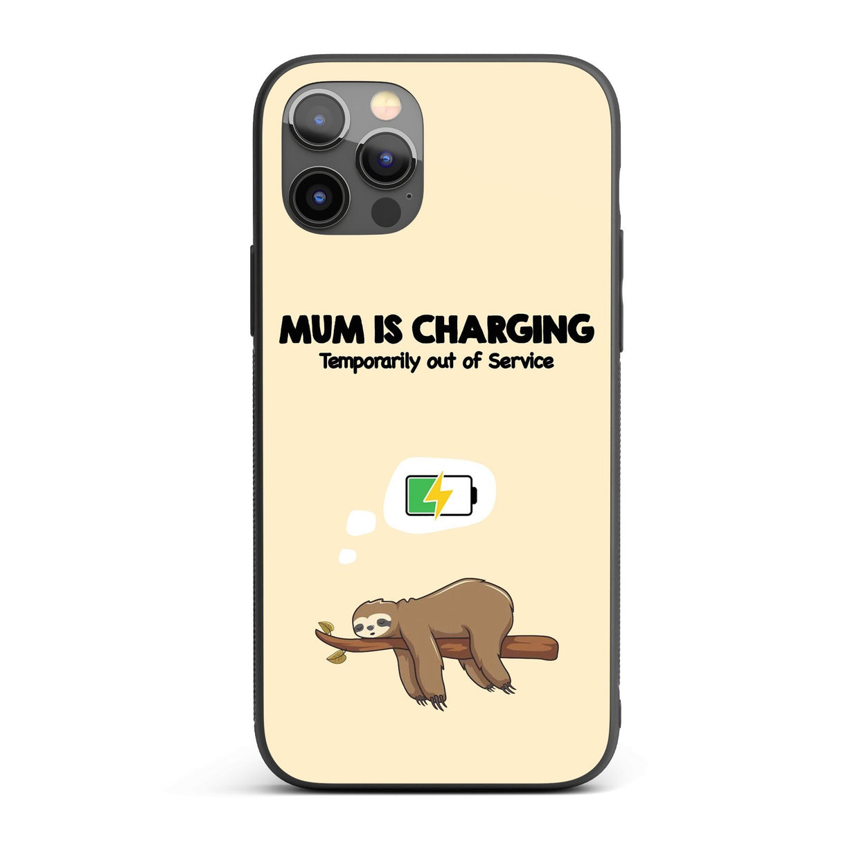 Mum Is Charging Funny Animal Personalised Custom Cover Printed iPhone Black Case