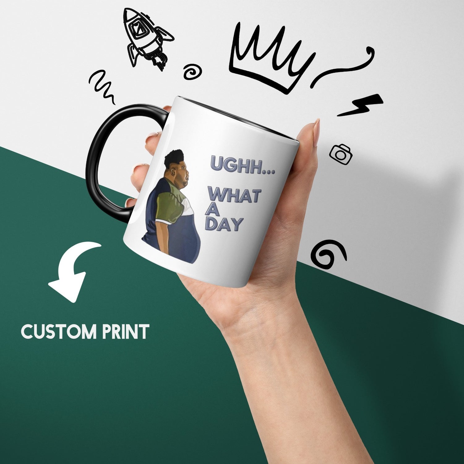 Harvey What A Day Heat Sensitive Magic Colour Changing Mug Novelty Drink Cup