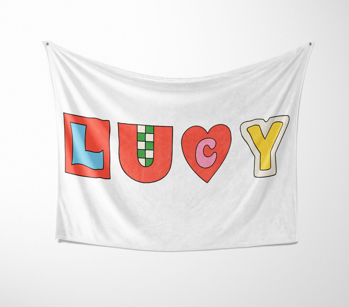 Personalised Ransom Note Cut Out Text Novelty Soft Fleece Mink Blanket Gift De