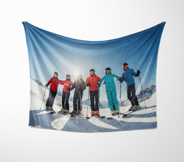 Upload Your Own Photo Custom Made Text Soft Warm Fleece Mink Blanket Decoration