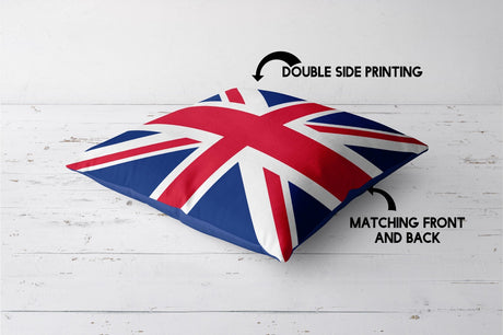 GB Flag Union Jack Flag Soft Square Filled Cushion Decorative Throw Various Size