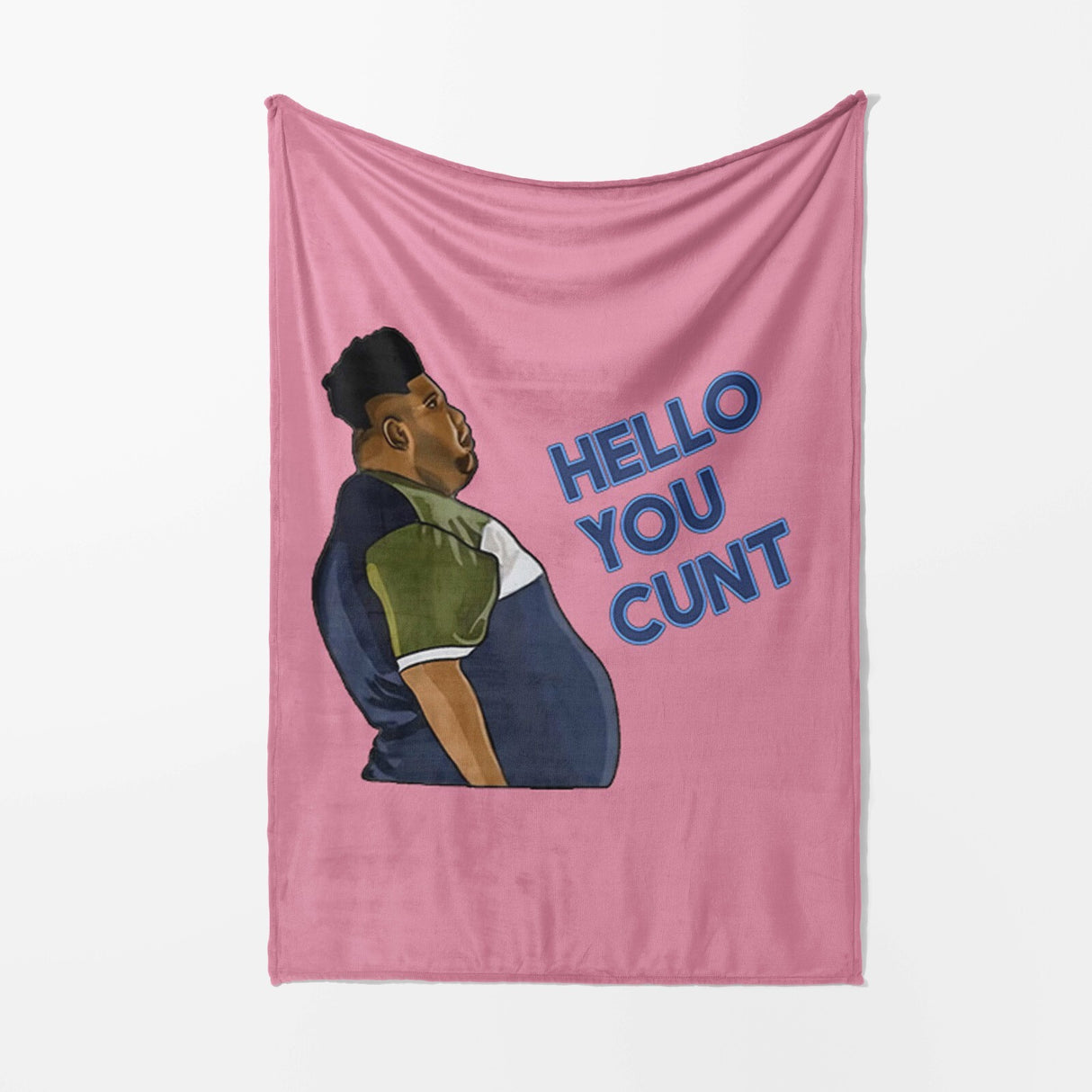 Harvey Hello You C*nt Funny Cheeky Novelty Joke Soft Warm Fleece Blanket Decor