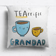 Personalised Text Teariffic Saying Novelty Soft Square Filled Cushion Throw
