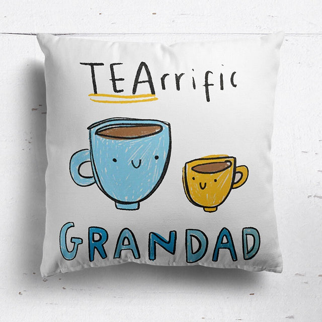 Personalised Text Teariffic Saying Novelty Soft Square Filled Cushion Throw