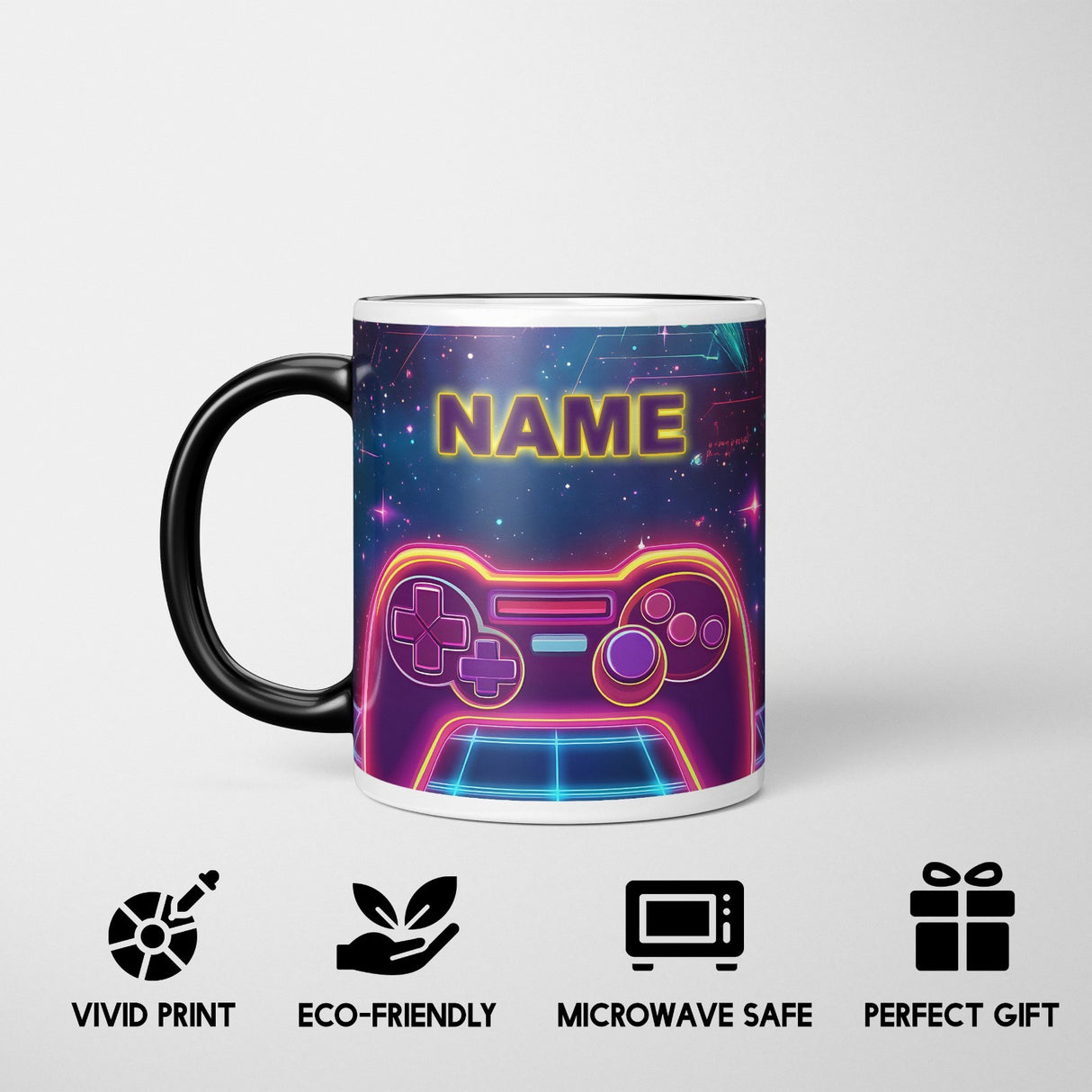 Personalised Name Gamer Heat Sensitive Magic Colour Changing Novelty Mug