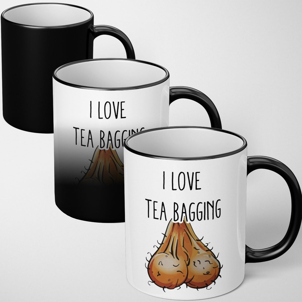I Love Tea Bagging Heat Sensitive Magic Colour Changing Mug Novelty Drink Cup