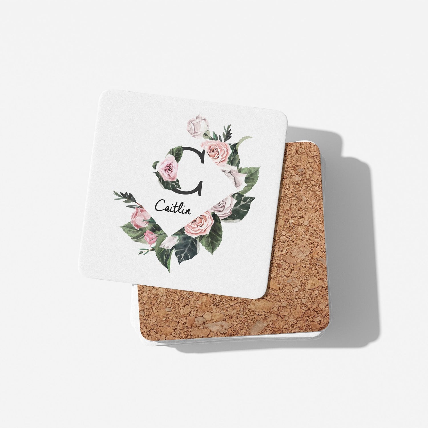 Personalised Name Botanical Floral Initial Letters Tea Coffee Mug Gift Him Her