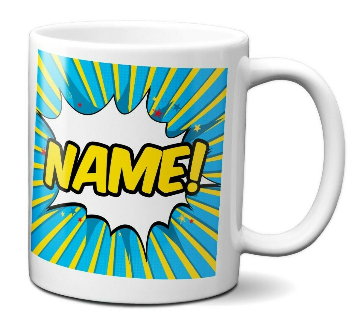 Personalised Comic Style Superhero Children Coffee Tea Mug Gift 11oz Ceramic