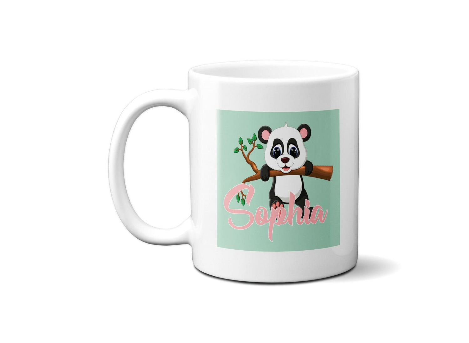 Personalised Name Panda Cute Coffee Tea Mug Gift 11oz Mug + Coaster