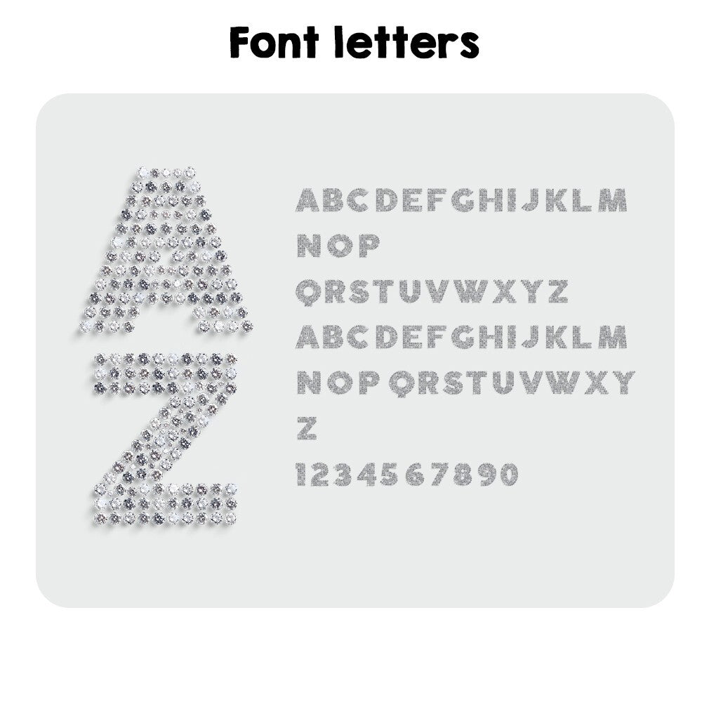 Personalised Any Name Diamond Gems Colour Ottoman Filled Pouffe Washable Cover