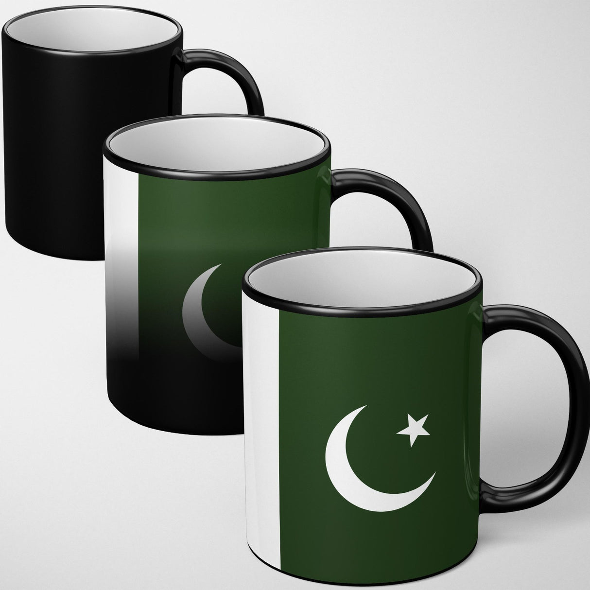 Pakistan Flag Design - Gift Heat Sensitive Magic Colour Changing Mug Novelty Cup