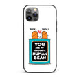 Human Bean Couple Name Cute Personalised Custom Printed iPhone Black Case Cover