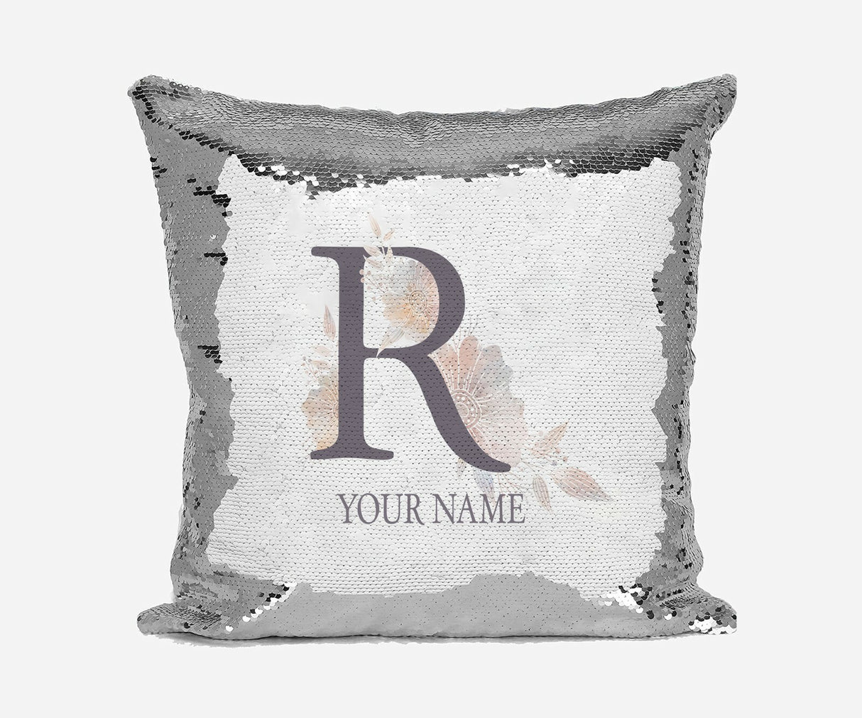Personalised Misty Dusty Pastel Alphabet Sequin Magic Cushion Cover+Pillow Kids
