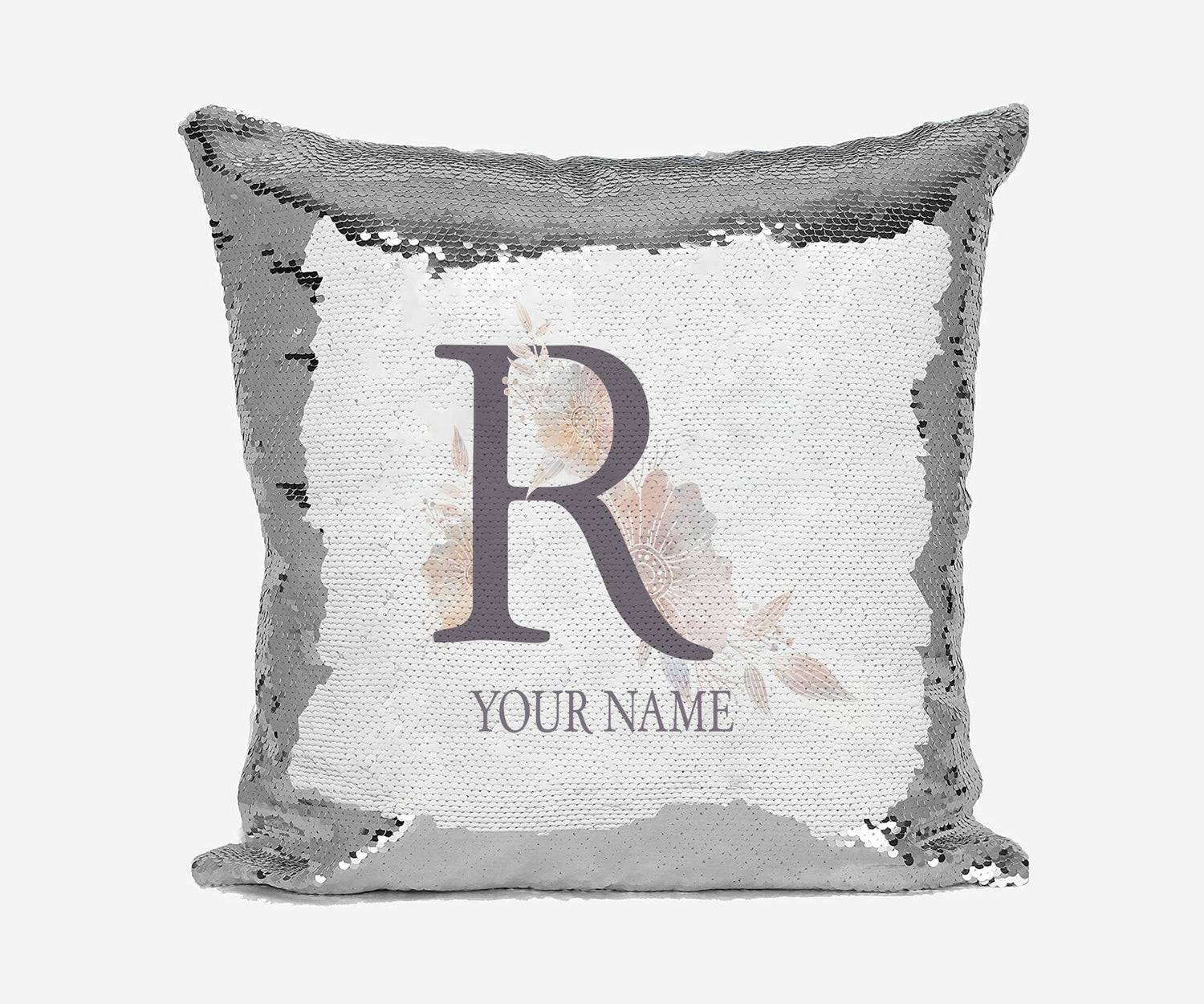 Personalised Misty Dusty Pastel Alphabet Sequin Magic Cushion Cover+Pillow Kids