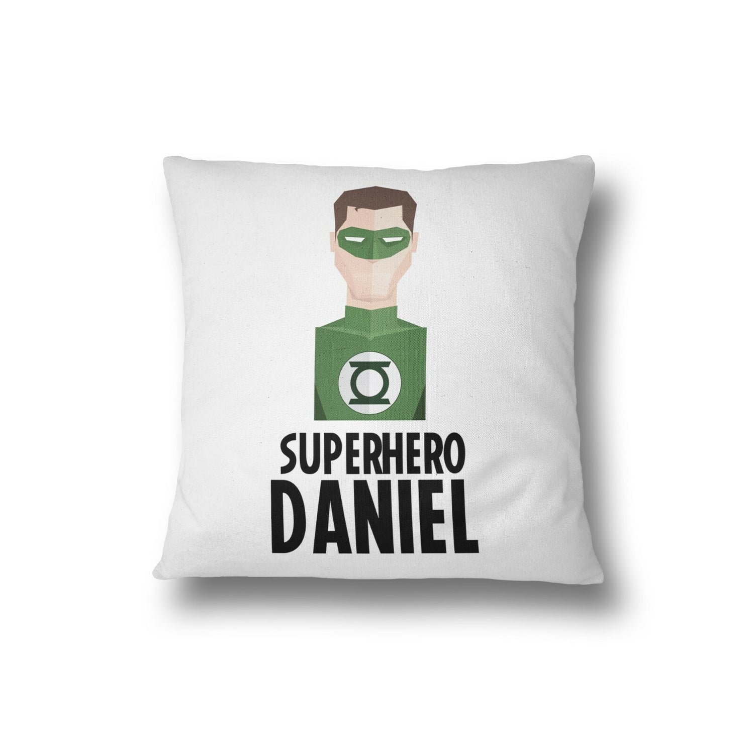 Superhero Personalised Name Kids Boys Soft Filled Cushion Bedroom Decoration