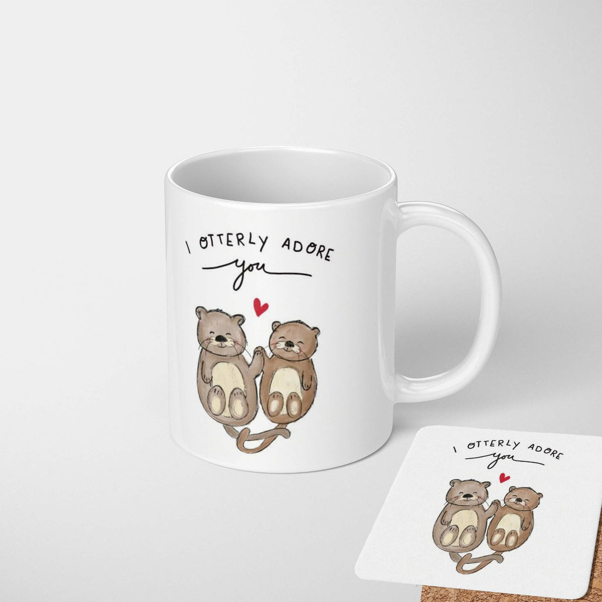 Personalised Name Valentines Love Gift Coffee Tea Mug + Coaster Option Him Her