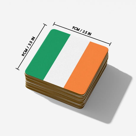 Ireland Flag Irish Novelty Custom Printed Coffee Tea Mug Coaster Gift Him Her