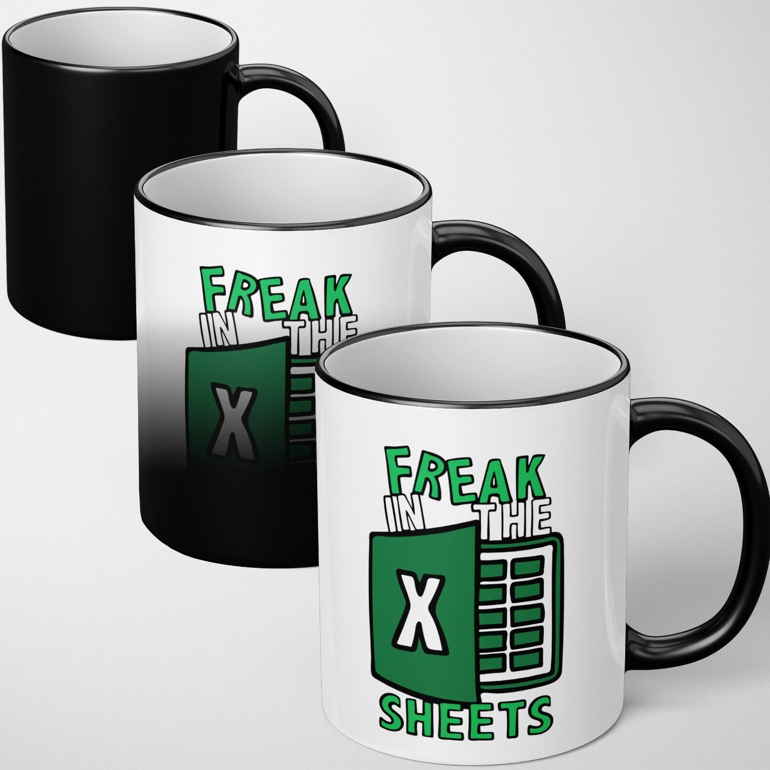 Freak In The Sheet Heat Sensitive Magic Colour Changing Mug Novelty Drink Cup