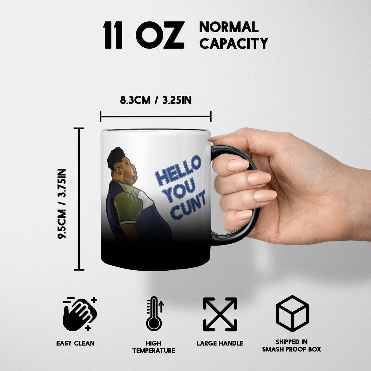 Harvey Hello You C*nt Heat Sensitive Magic Colour Changing Mug Novelty Cup