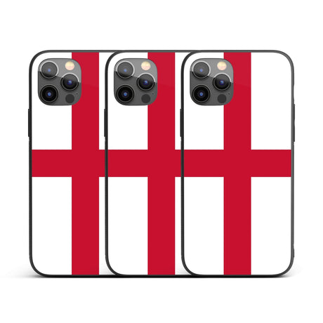 England Flag St George's Cross Custom Printed iPhone Case - Black TPU Cover