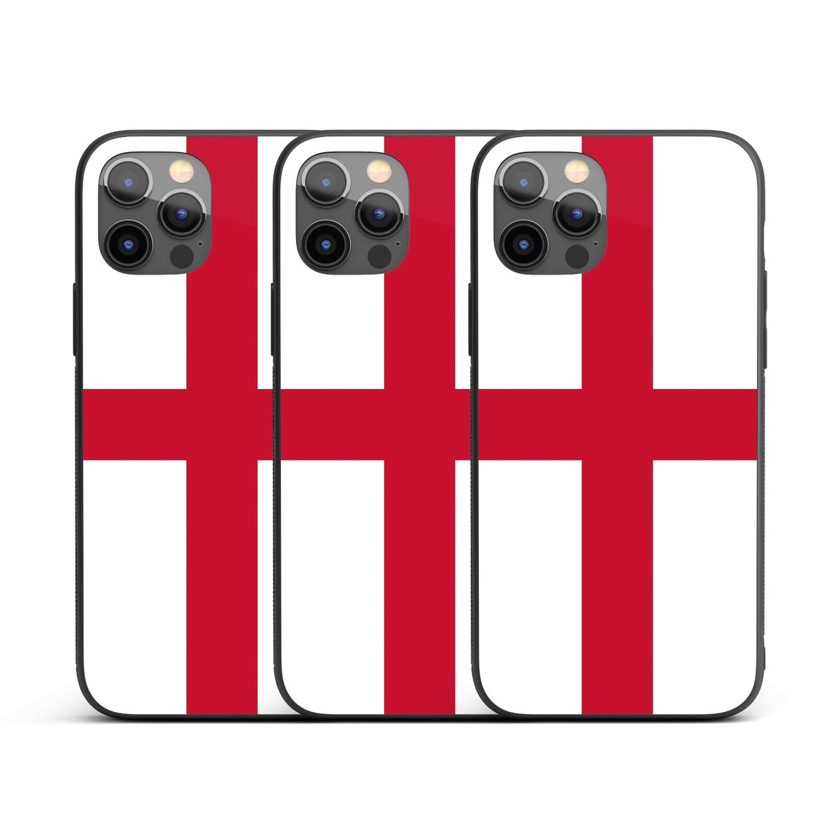 England Flag St George's Cross Custom Printed iPhone Case - Black TPU Cover