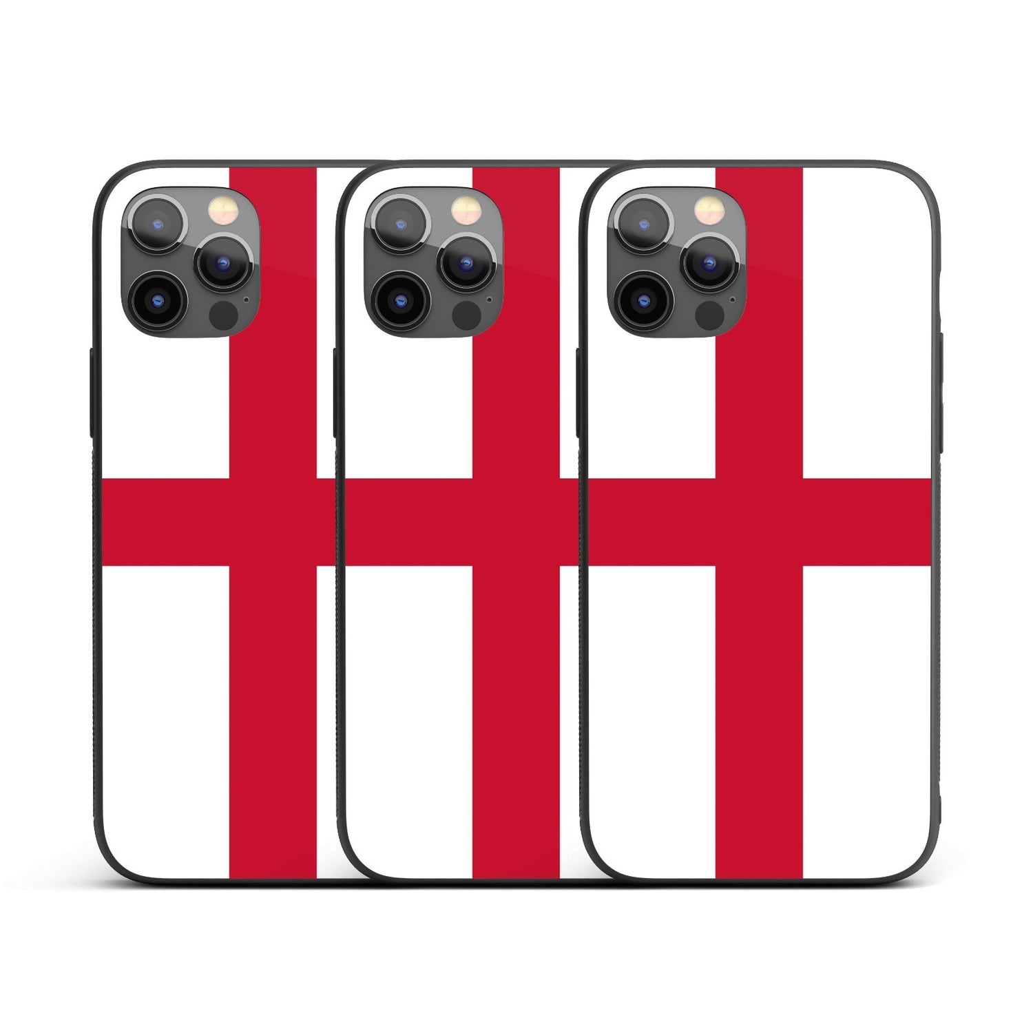 England Flag St George's Cross Custom Printed iPhone Case - Black TPU Cover