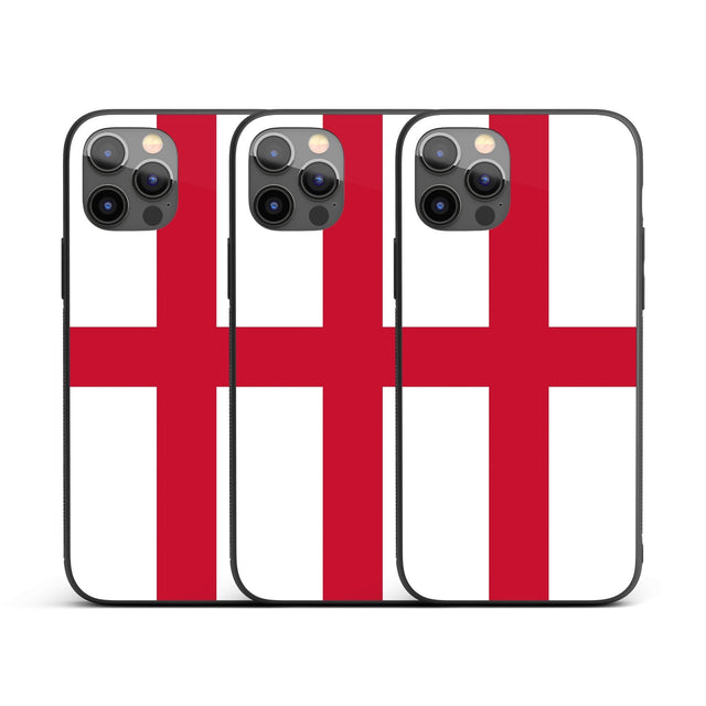 England Flag St George's Cross Custom Printed iPhone Case - Black TPU Cover