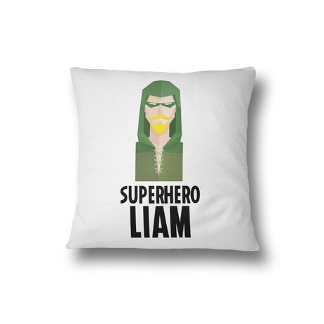 Superhero Personalised Name Kids Boys Soft Filled Cushion Bedroom Decoration