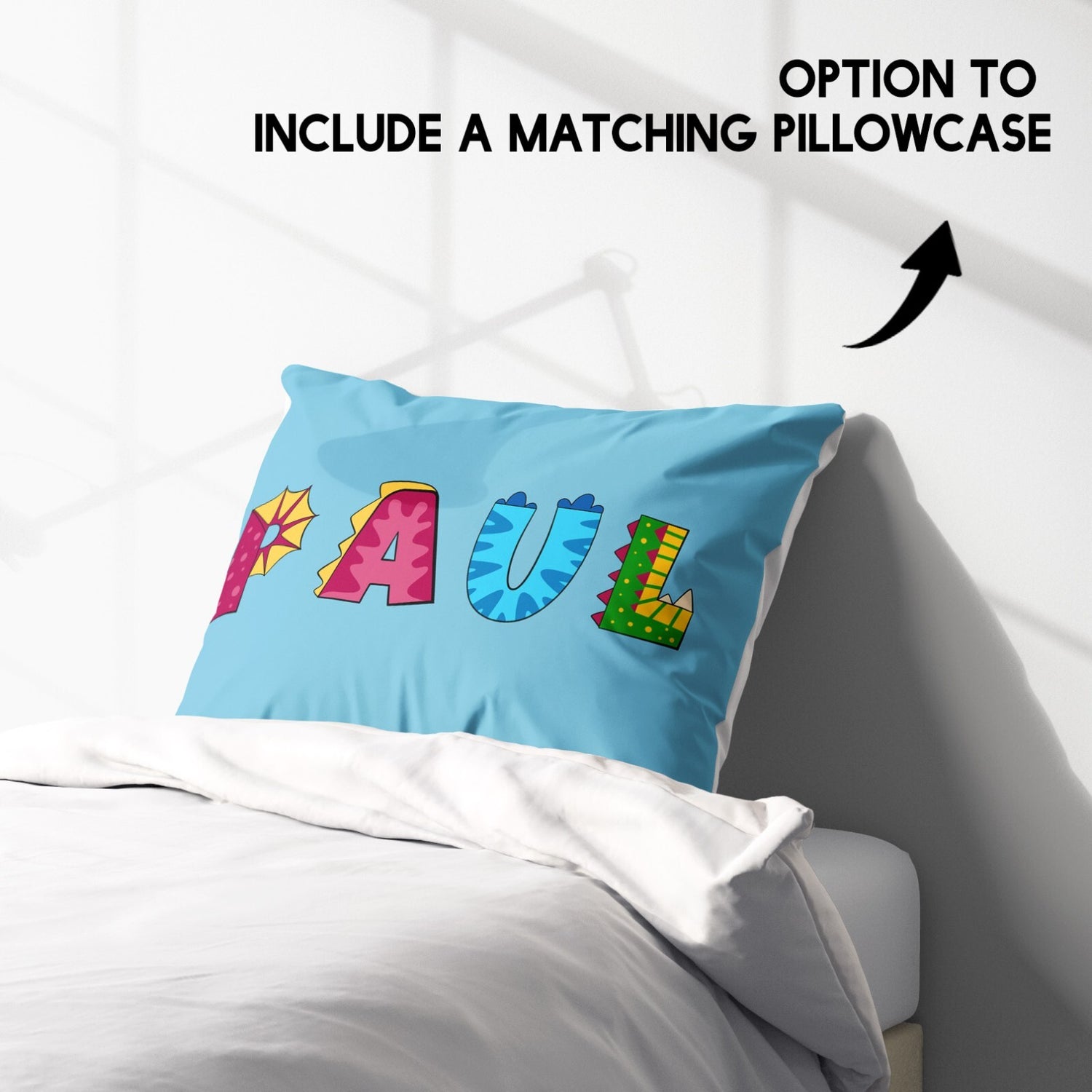 Personalised Any Name Dinosaur Alphabet Soft Single Size Novelty Bed Duvet Cover
