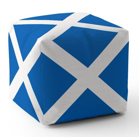Scotland Flag Scottish Cross Ottoman Filled Pouffe Footrest Inc Washable Cover