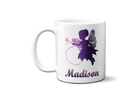 Purple Fairy Personalised Name Coffee Tea Mug 11oz Mug And Coaster Set Option